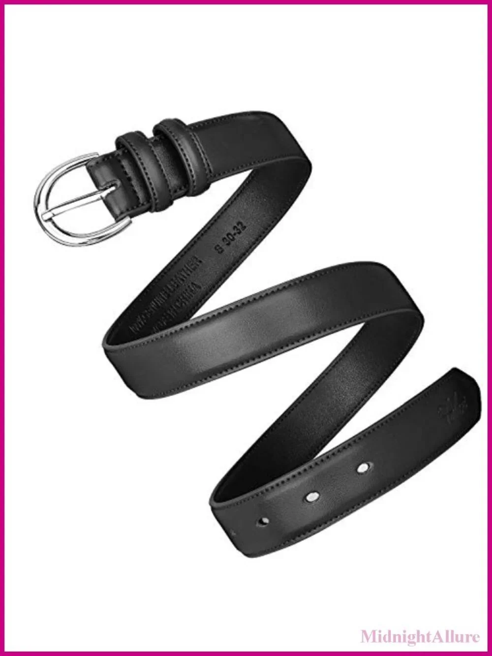 Women's Genuine Leather Belt Single Prong Buckle Dress Casual